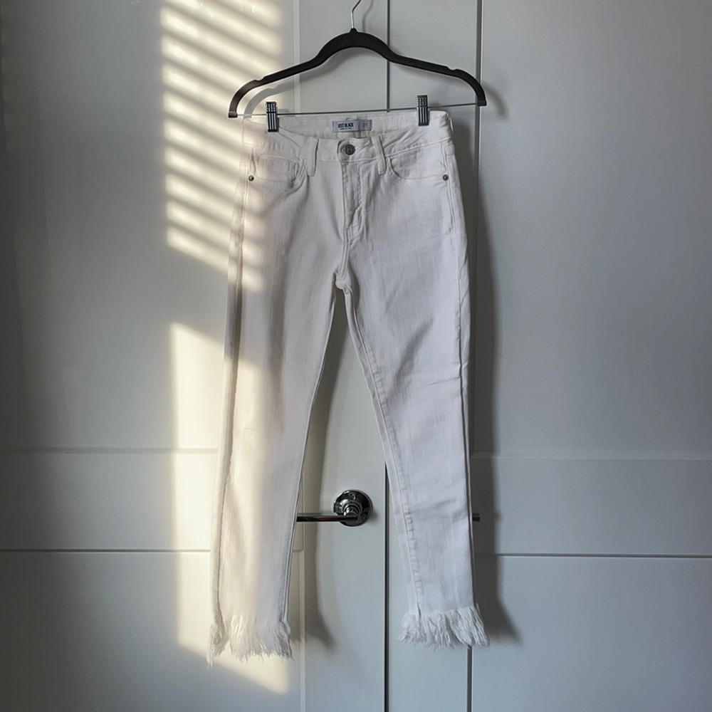 Just black white jeans